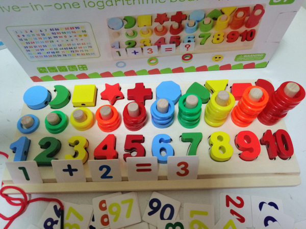 Joc din Lemn numere 5 in 1 - Joc Lemn Operati matematice [6]