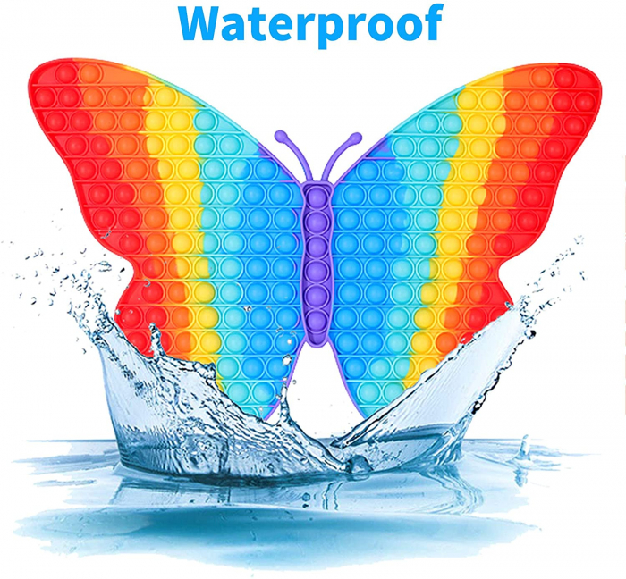 Joc Pop It antistres Jumbo din silicon Fluture Pinguin [4]