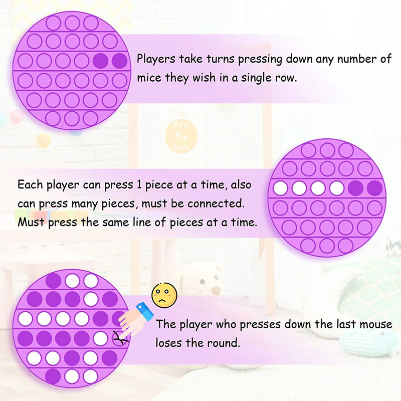 Joc Pop It Floare Joc senzorial Pop It Bubble Fidget Bubble cu bila [2]