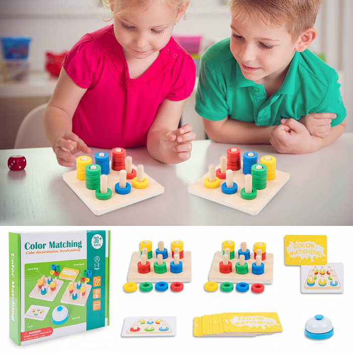 Joc potrivire Montessori Potirvire Culori Placa Puzzle Potrivire Forme [3]