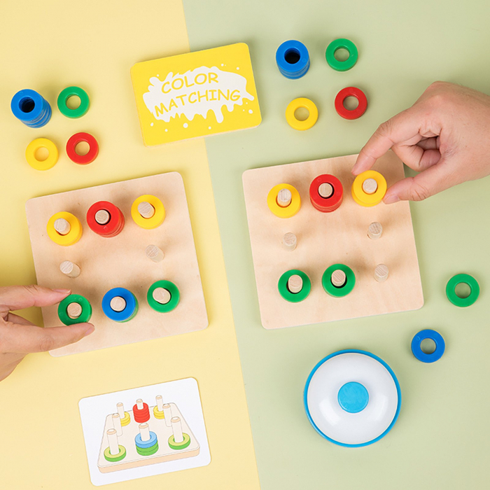 Joc potrivire Montessori Potirvire Culori Placa Puzzle Potrivire Forme [5]