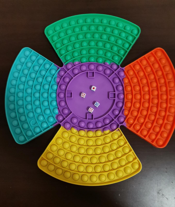 Joc senzorial Pop It cu zaruri Jumbo  Patrat [1]