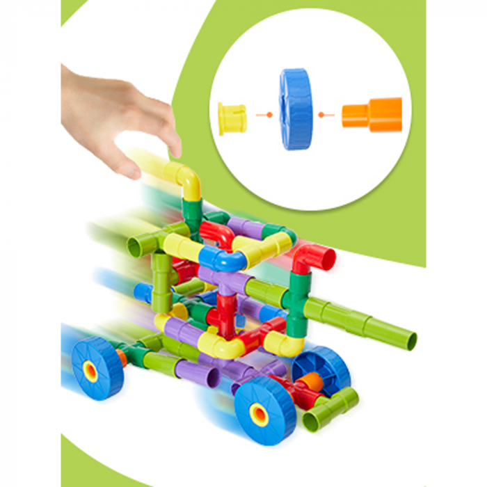 Joc STEM de Construcție Tuburi - 120 Piese [5]
