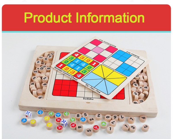 Joc din Lemn Sudoku 4 in 1 - Joc Sudoku Multifuctional din lemn [2]