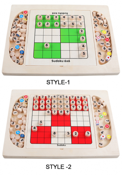 Joc din Lemn Sudoku 4 in 1 - Joc Sudoku Multifuctional din lemn [4]