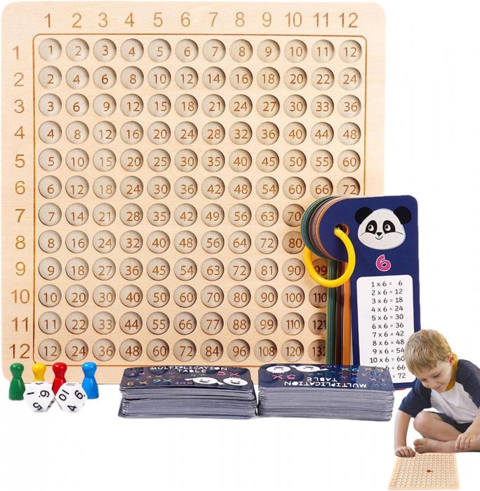 Joc Tabla de înmulțire Montessori invata matematica usor cu zaruri [2]