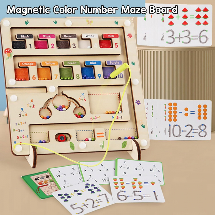 Joc Labirint Magnetic Sortare culori invatare operatii matematice [8]
