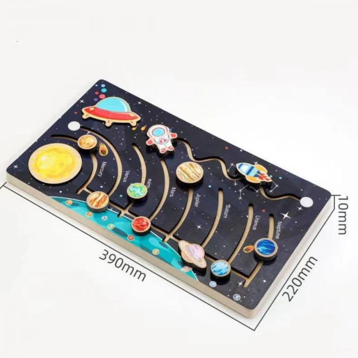 Jucărie Astronomică din lemn Puzzle labirint Planetele [3]