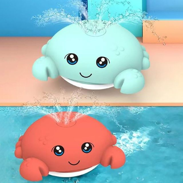 Jucarie de Baie Crab cu Lumini led si senzor de Pulverizare Apa [4]
