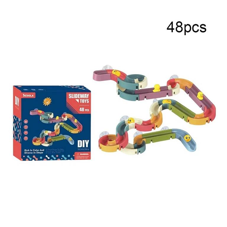 Jucarie de Baie Toboganul Creativ - Rata cu Ventuza pentru Cada si Piscina 48 de piese [1]