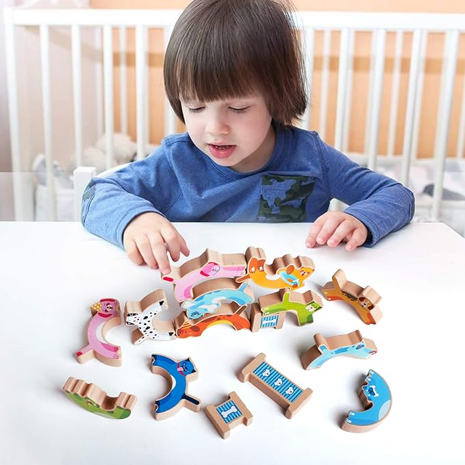 Joc de constructie si echilibru cu animale Montessori [4]
