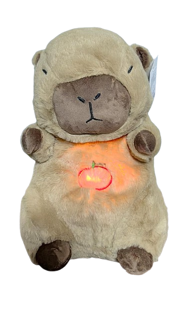 Jucarie de Plus Capybara cu Respiratie, Lumina si Muzica– 28 cm [2]