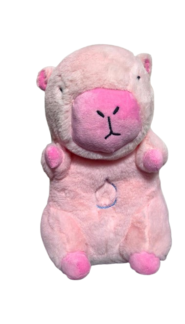 Jucarie de Plus Capybara Roz cu Respiratie, Lumina si Muzica– 28 cm [2]