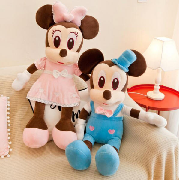 Jucarie de plus Mickey Bleu - Minnie Mouse Roz cu palarie [7]