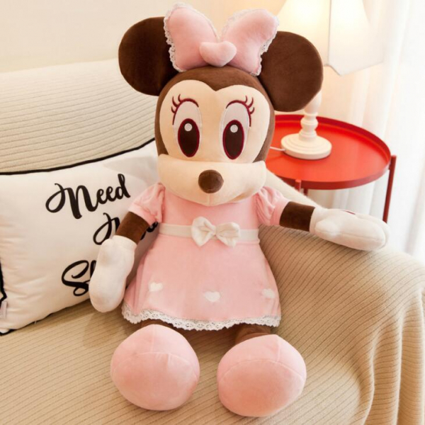 Jucarie de plus Mickey Bleu - Minnie Mouse Roz cu palarie [6]