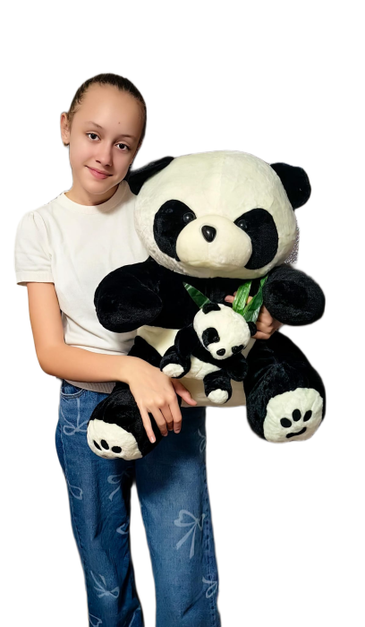 Jucarie de plus Ursul Panda cu Puiul – 55 cm [1]