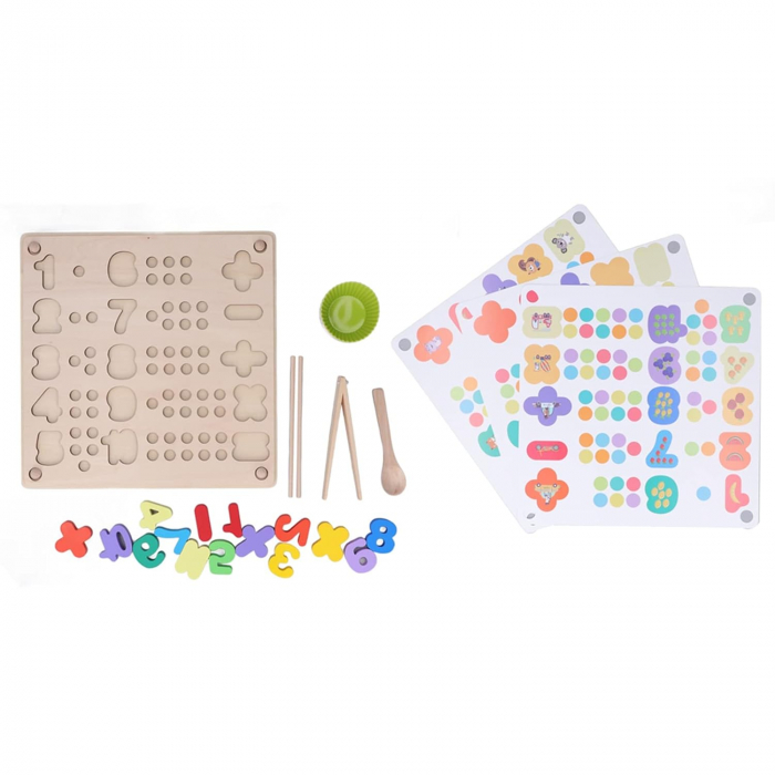 Jucărie din Lemn Multifuncțională Tip Placă Logaritmică Montessori [2]