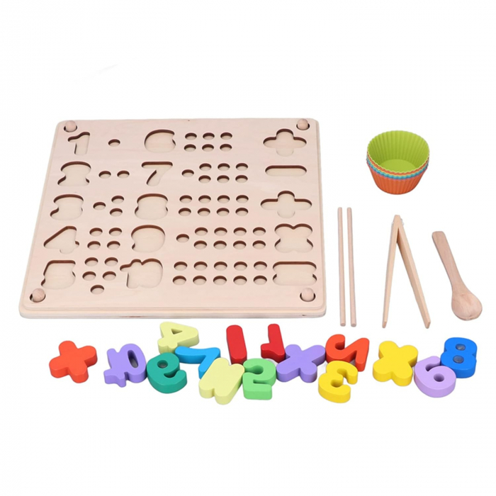 Jucărie din Lemn Multifuncțională Tip Placă Logaritmică Montessori [7]