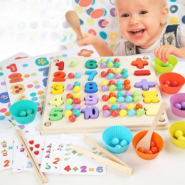 Jucărie din Lemn Multifuncțională Tip Placă Logaritmică Montessori [4]