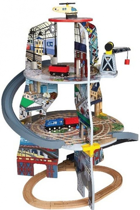 Jucărie din lemn pentru constructie tren cu sine [2]