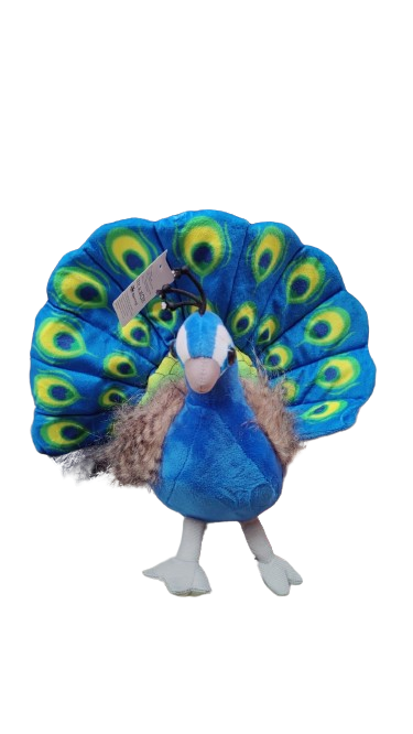 Jucarie din Plus Paun Albastru 25 cm PeaCok [2]