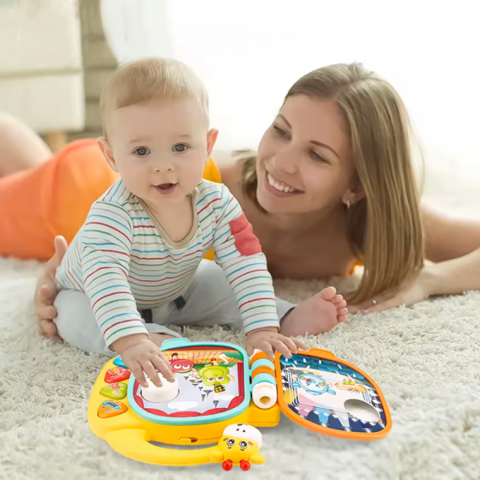 Jucarie Educativa Carticica Interactiva cu Melodii si Sunete pentru Copii Girafa [5]