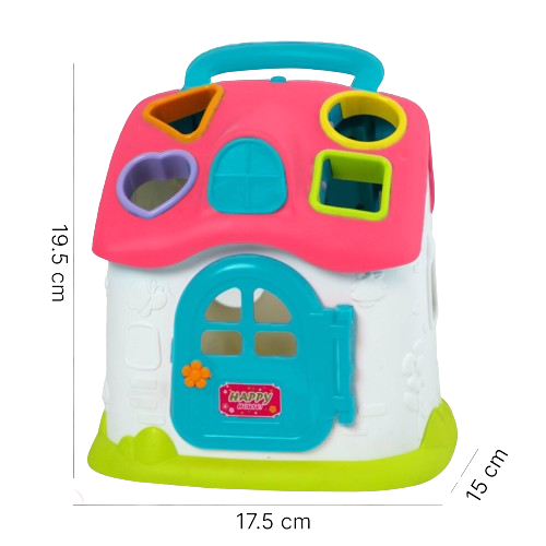 Jucarie Educativa Casuta Roz cu Sortator de Forme si Culori [6]