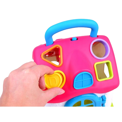 Jucarie Educativa Casuta Roz cu Sortator de Forme si Culori [5]