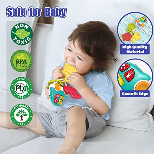 Jucarie Interactiva cu Lumini si sunete Dentitie Chei cu telecomanda Hola Toys [2]