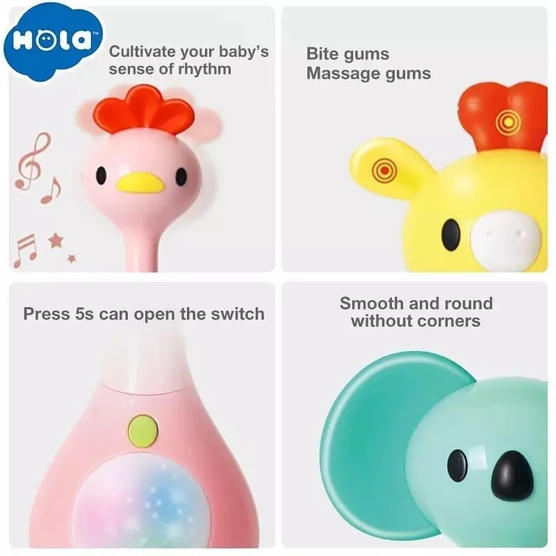 Jucarie interactiva cu Lumini Zornaitoare Animale Hola Toys [4]