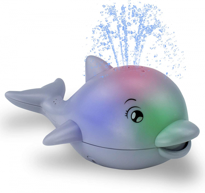 Jucarie interactiva de baie cu lumini si muzica Delfin Gri [4]