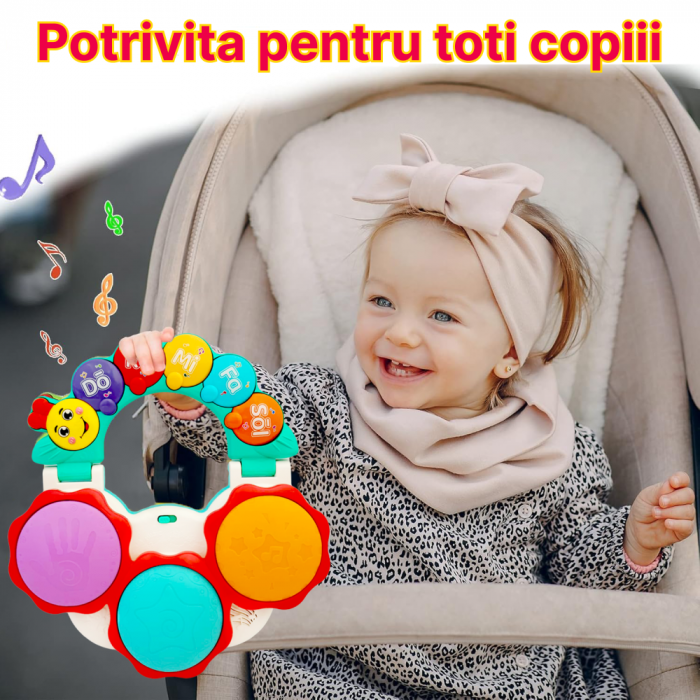 Jucarie Interactiva Muzicala cu Functii si Lumini - Mini Toba Omida [4]