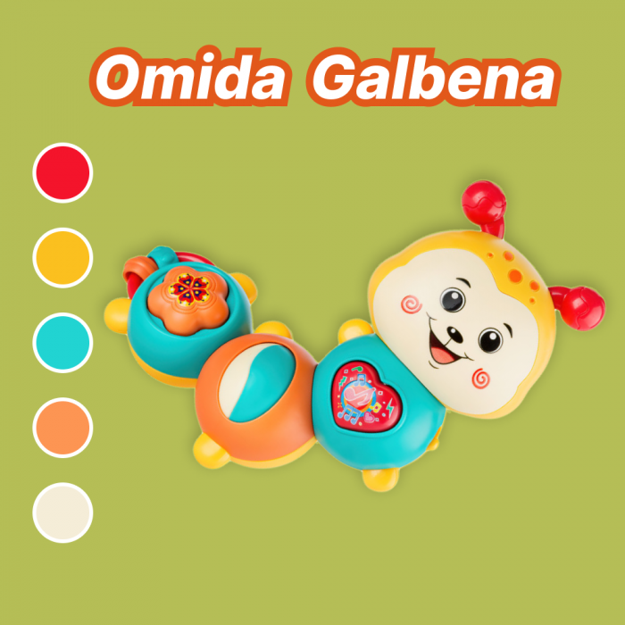 Jucarie Interactiva Omida Galbena cu rotire 360 Grade Lumini si sunete [3]