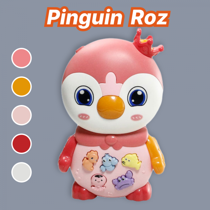 Jucarie interactiva Pinguin Roz cu sunete si lumini [4]