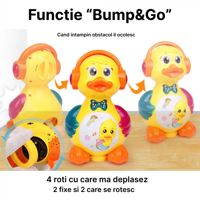 Jucarie Interactiva Ratusca cu Trei Oua, Lumini, Muzica și Miscare [3]