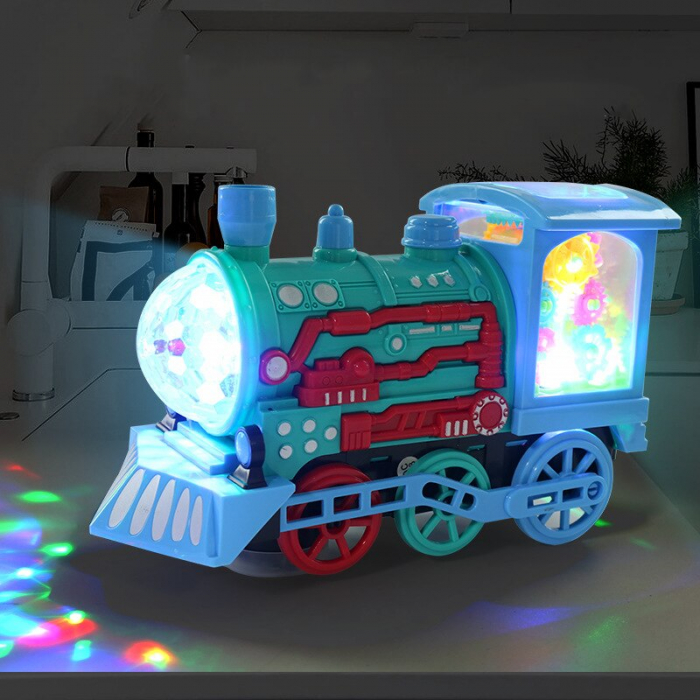 Jucarie interactiva Tren cu lumini si sunete rotire 360 grade [2]