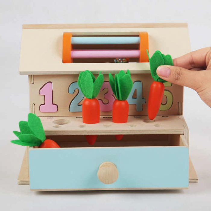 Jucarie Montessori din lemn 8 in 1 – Casuta cu activitati educative [3]