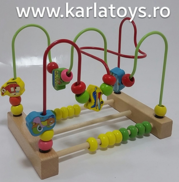 Jucarie Montessori labirint cu bile si abac [1]