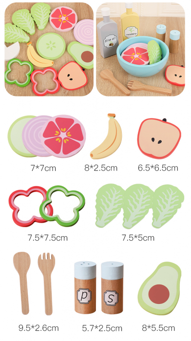 Jucarie Montessori tip Salată de legume și salată de fructe proaspete [2]