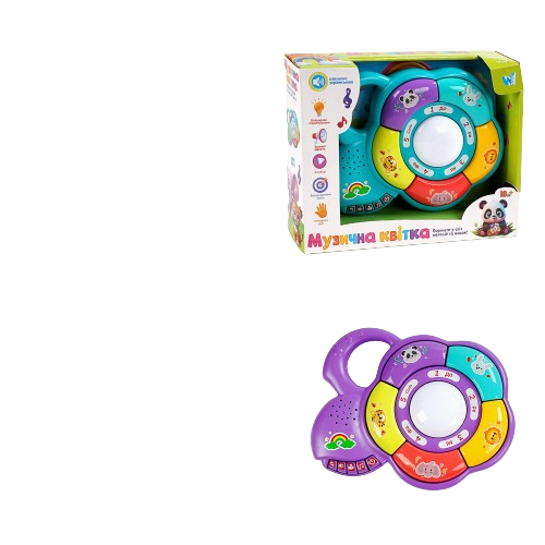Jucarie Muzicala Interactiva Floare cu Lumini si Sunete Mov [2]
