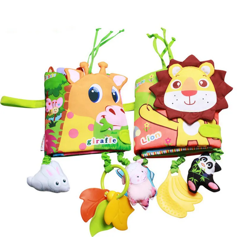 Jucarie senzoriala bebe pentru patut tip carte de activitati cu animalute [3]