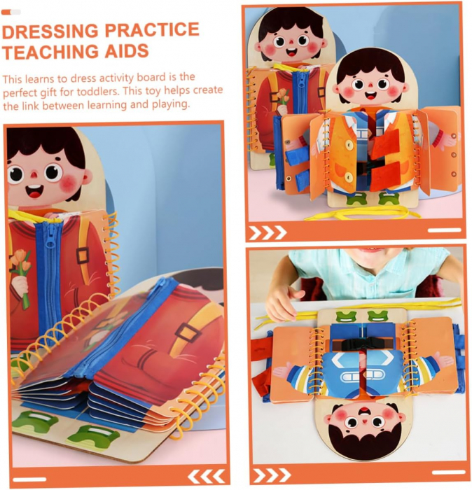 Jucarie Senzoriala Montessori Carte Busy Book [3]