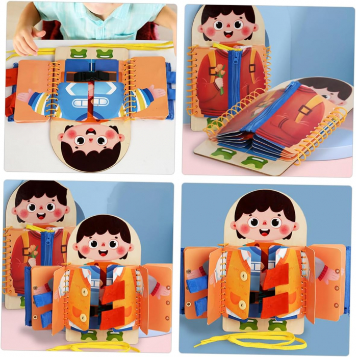 Jucarie Senzoriala Montessori Carte Busy Book [5]