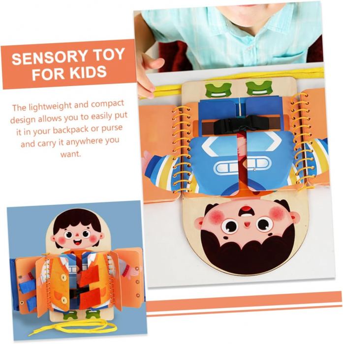 Jucarie Senzoriala Montessori Carte Busy Book [4]