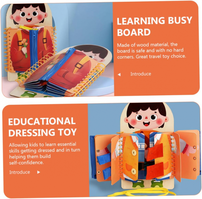 Jucarie Senzoriala Montessori Carte Busy Book [6]