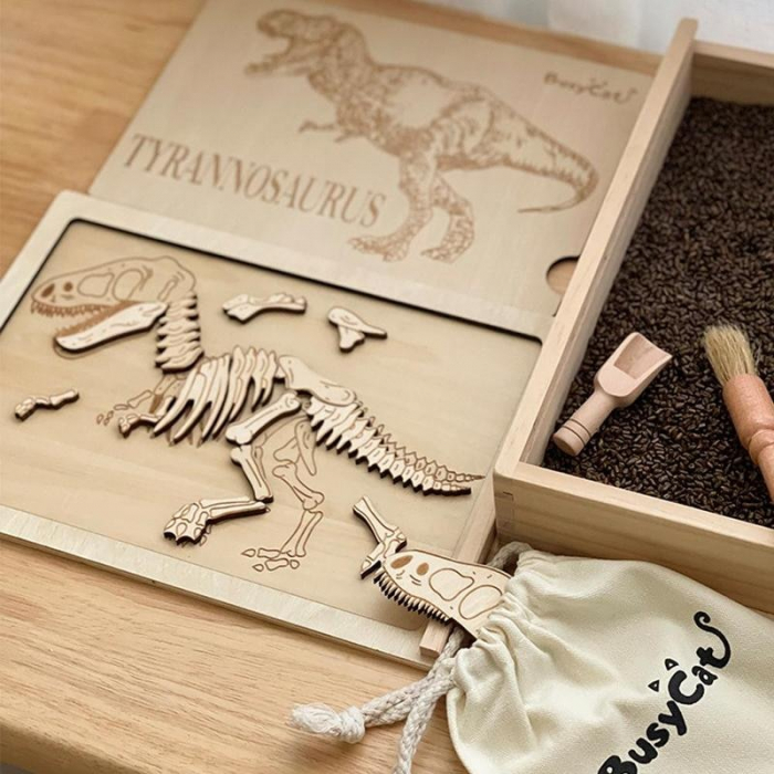 Jucărie tip Comoara Copii Dig Puzzle Diy 3D Dinozaur Fosilă Săpătură Arheologică [4]
