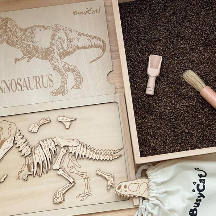 Jucărie tip Comoara Copii Dig Puzzle Diy 3D Dinozaur Fosilă Săpătură Arheologică [7]