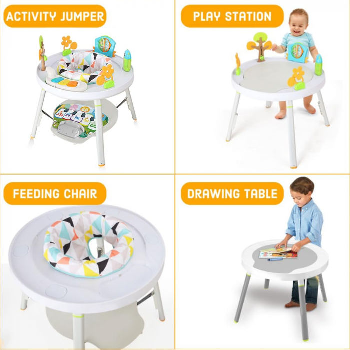 Jumper pentru Bebelusi cu Scaun Rotativ, Centru de Joaca  Interactiv  Muzica si Lumina [10]