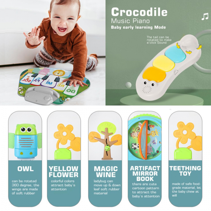 Jumper pentru Bebelusi cu Scaun Rotativ, Centru de Joaca  Interactiv  Muzica si Lumina [3]