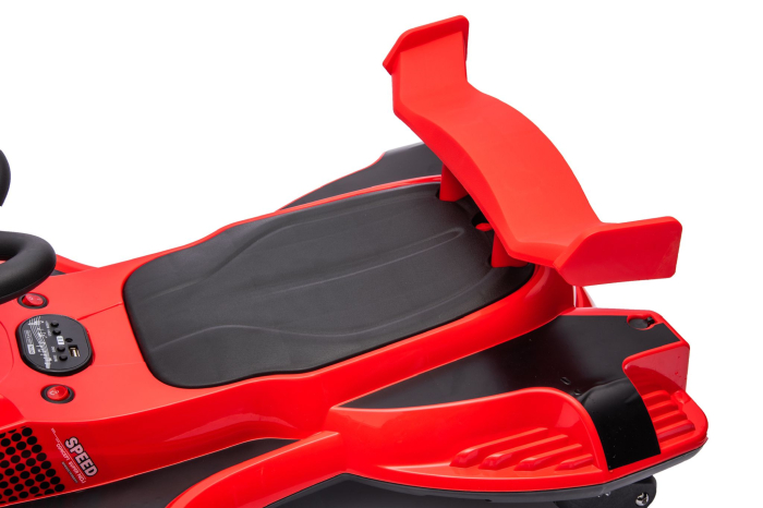 Kart Electric Drift 12V pentru Copii cu Lumini LED, Muzica Bluetooth, Rotire 360° Rosu [3]
